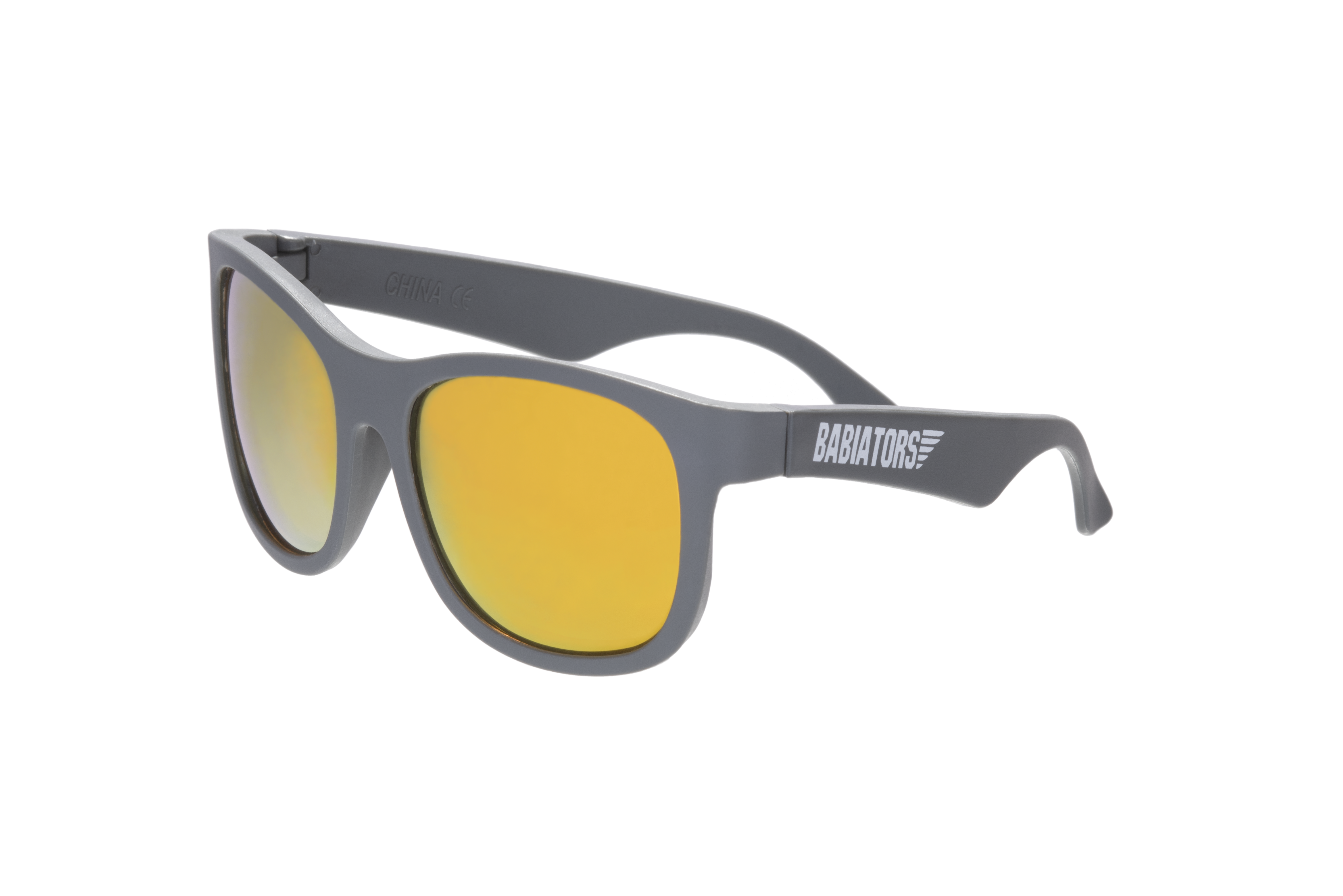 Babiators, Okulary przeciwsłoneczne dla dzieci Galactic Gray with Orange Mirrored Lenses (The Islander) 0-2