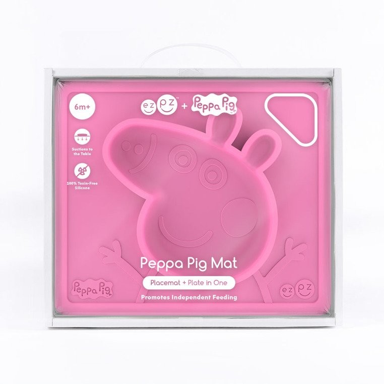 EZPZ, Silikonowa miseczka z podkładką 2w1 Peppa Pig™ różowa EZPZ, Silikonowa miseczka z podkładką 2w1 Peppa Pig™ różowa