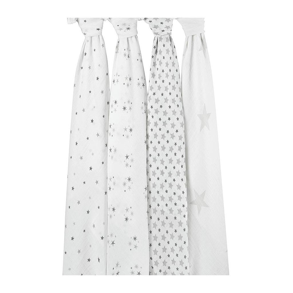 Aden & Anais, Zestaw 4 otulaczy 120 x 120 twinkle star