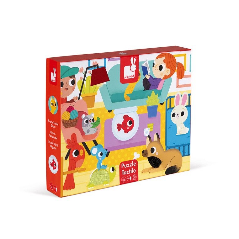 Janod, Puzzle sensoryczne 20 elementów Zwierzęta domowe Janod, Puzzle sensoryczne 20 elementów Zwierzęta domowe