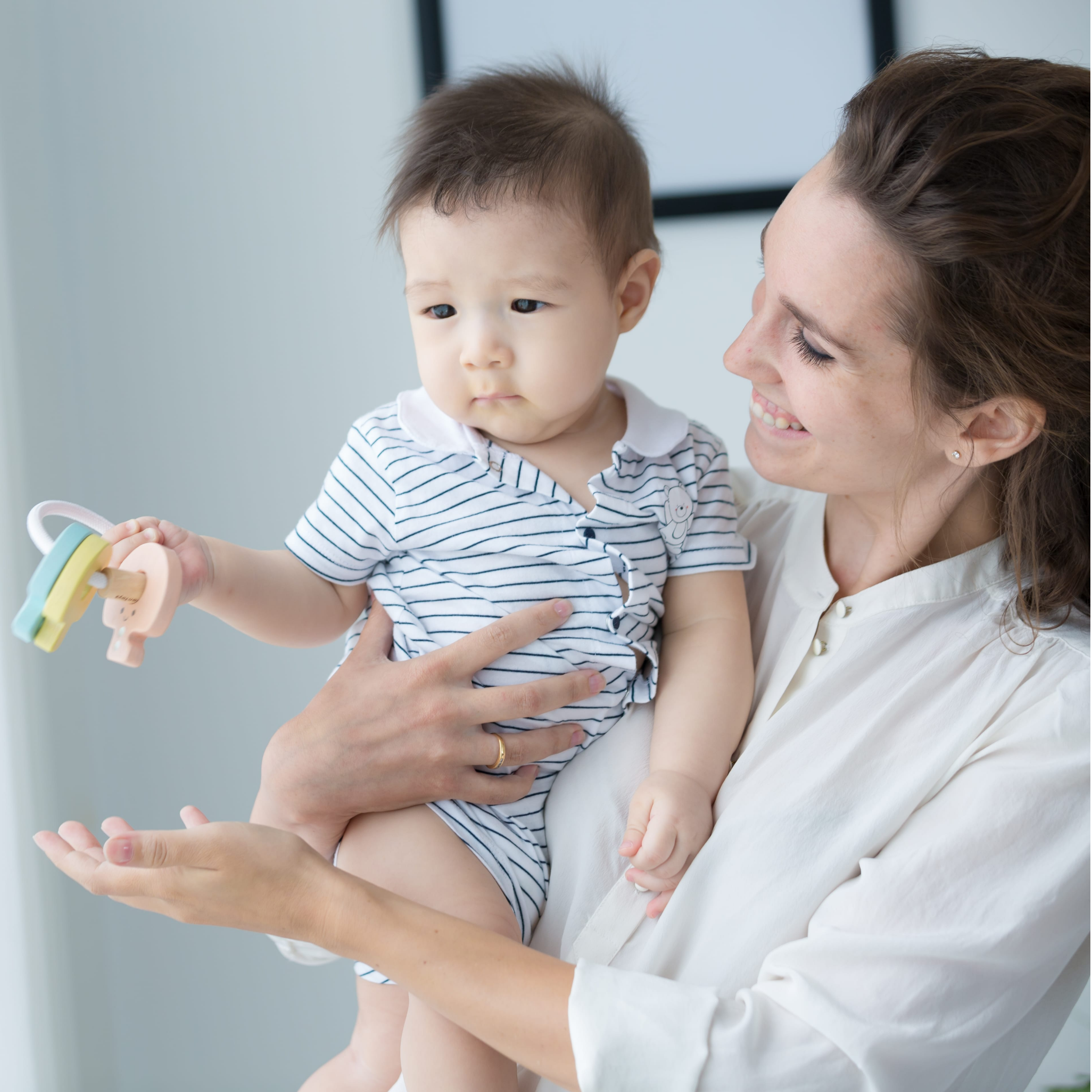 Plan Toys, Pastelowa grzechotka klucze Plan Toys, Pastelowa grzechotka klucze