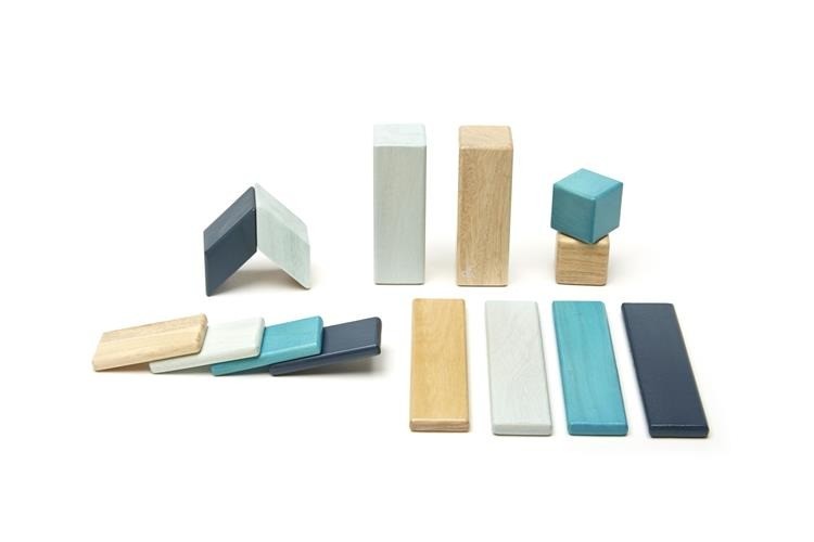Tegu, Drewniane klocki magnetyczne CLASSICS zestaw 14szt Blues Tegu, Drewniane klocki magnetyczne CLASSICS zestaw 14szt Blues