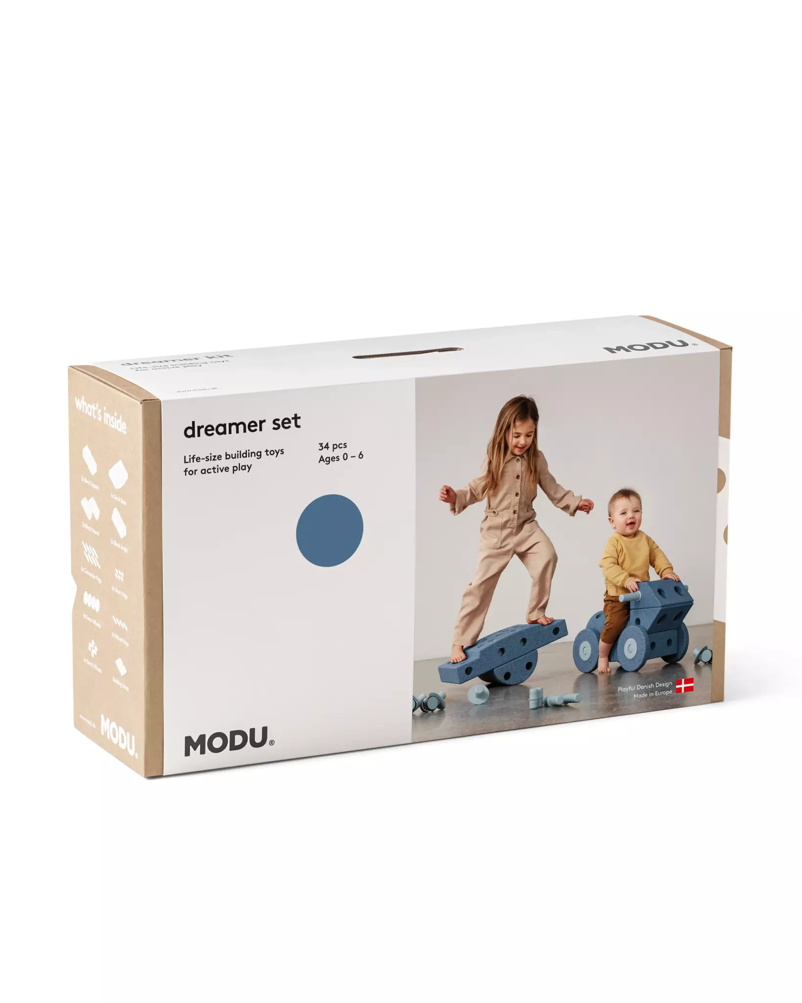 Modu Dreamer Set – Kreatywne Klocki Rozwijające Motorykę Dużą, Niebieski Modu Dreamer Set – Kreatywne Klocki Rozwijające Motorykę Dużą, Niebieski