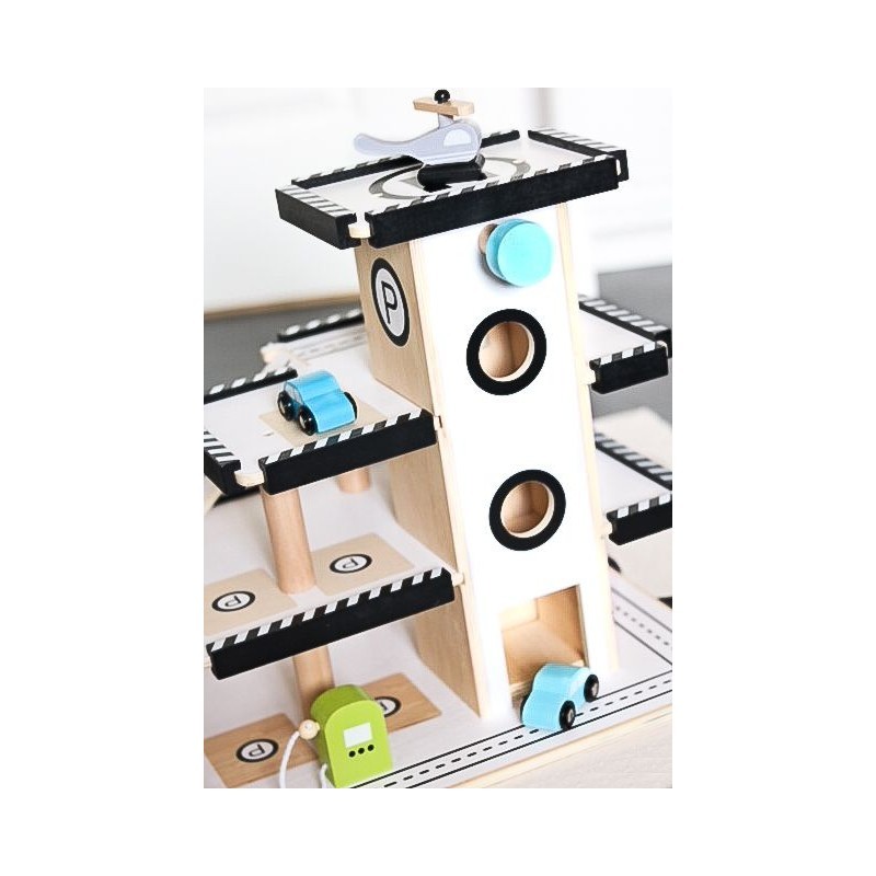 JaBaDaBaDo, drewniany garaż, wielopoziomowy parking dla aut