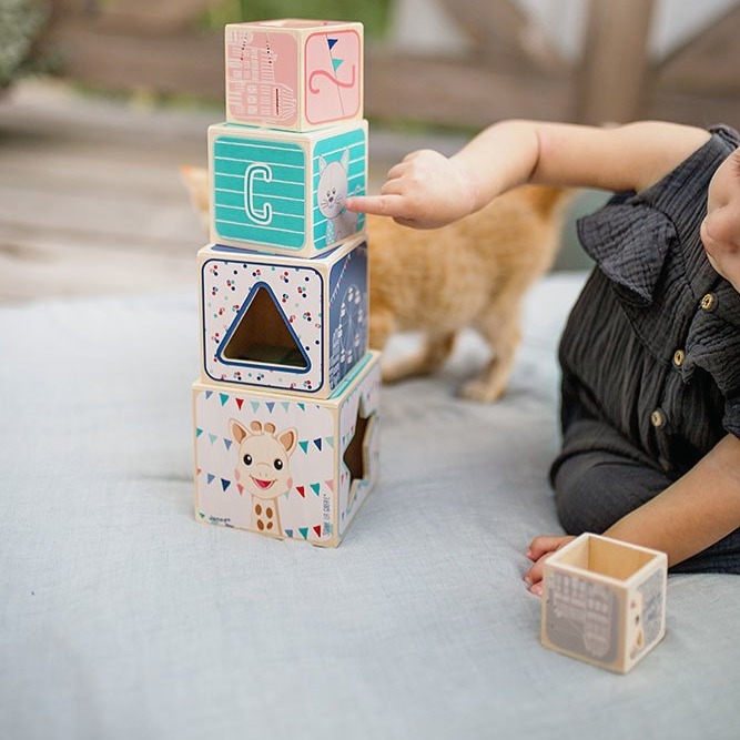 Janod, Piramida wieża drewniana Żyrafka Sophie Janod, Piramida wieża drewniana Żyrafka Sophie