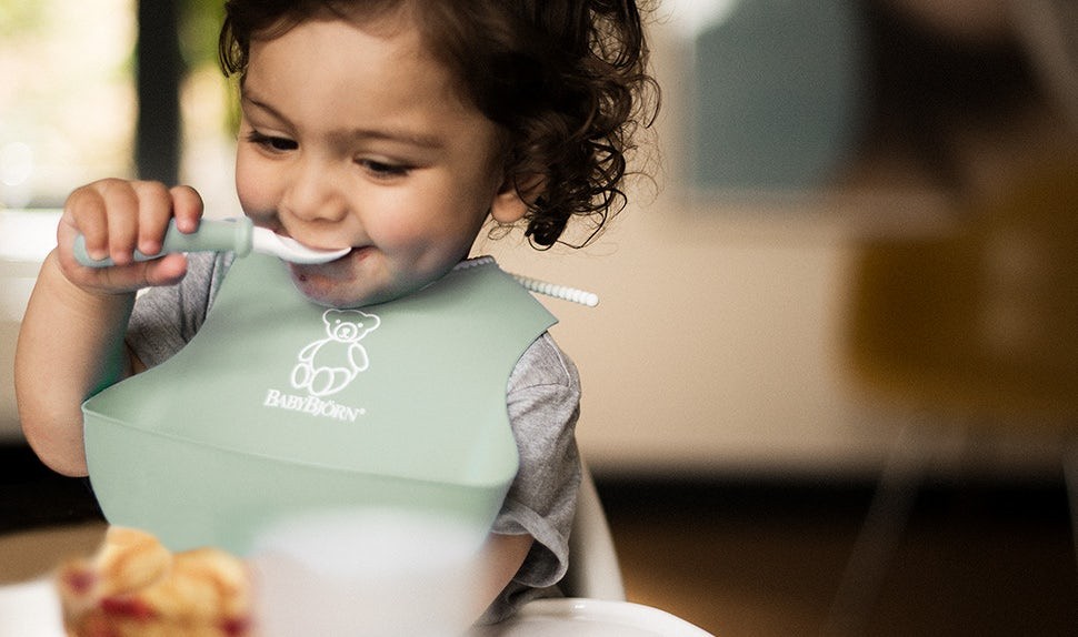 BABYBJORN, Zestaw obiadowy Powder Green