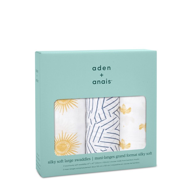 Aden & Anais, Otulacz bambusowy golden sun 3szt Aden & Anais, Otulacz bambusowy golden sun 3szt