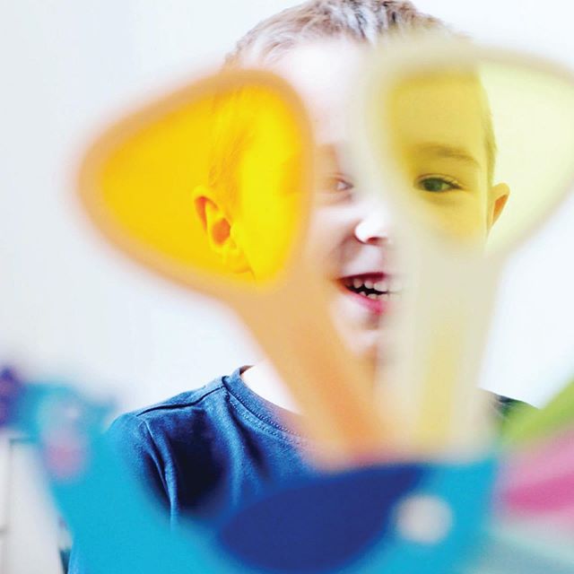 Tender Leaf Toys, Drewniana zabawka, Poznajemy kolory - paw z kolorowymi szybkami