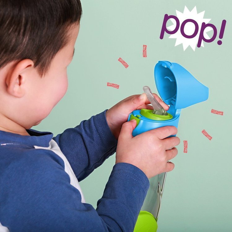 B.Box, Butelka tritanowa ze słomką 450 ml, Lilac Pop B.Box, Butelka tritanowa ze słomką 450 ml, Lilac Pop