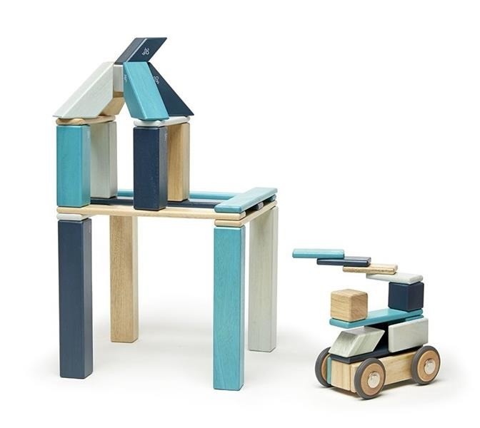 Tegu, Drewniane klocki magnetyczne CLASSICS zestaw 42szt Blues