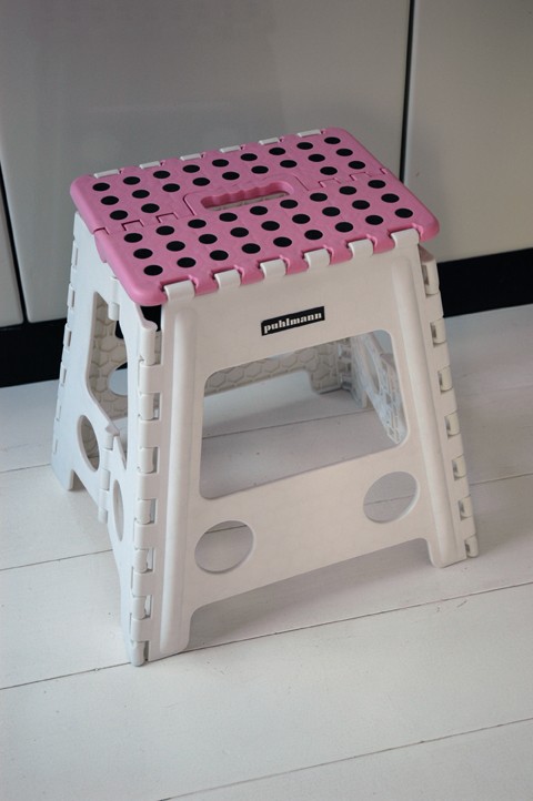 Stołek dziecięcy i podest w jednym duży różowy