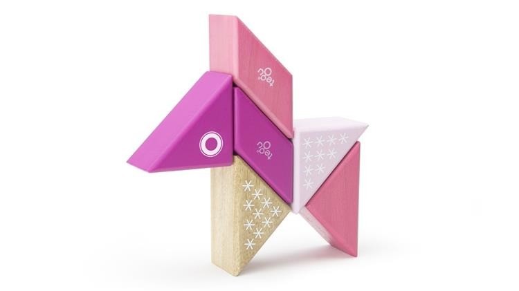 Tegu, Drewniane klocki magnetyczne TRAVEL PALS 6szt Kot