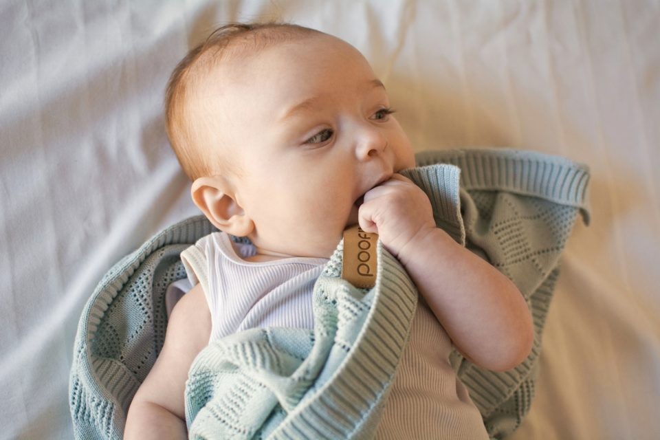 Poofi, Kocyk ażurowy - miętowy