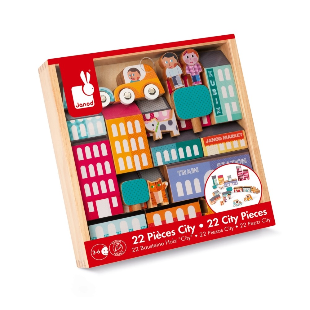 Janod, KUBIX 22 elementy  CITY