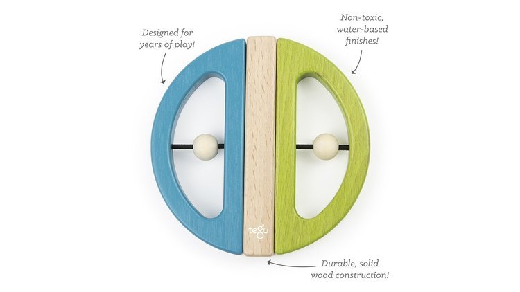 Tegu, Drewniane klocki magnetyczne BABY & TODDLER Swivel Bug Green Teal Tegu, Drewniane klocki magnetyczne BABY & TODDLER Swivel Bug Green Teal