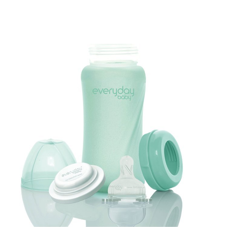 Everyday Baby, Szklana butelka ze smoczkiem M, 240 ml -