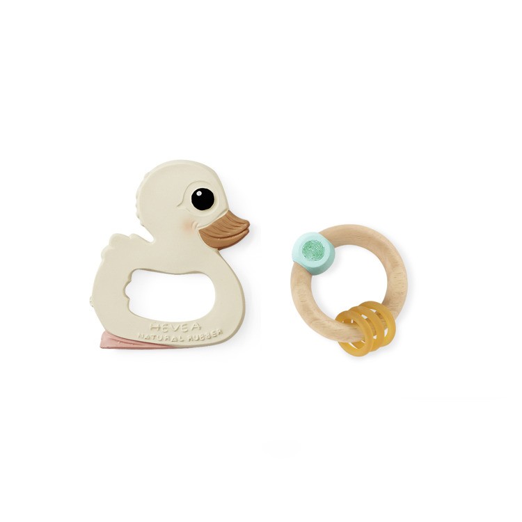Hevea, Zestaw kaczuszka gryzak KAWAN i grzechotka