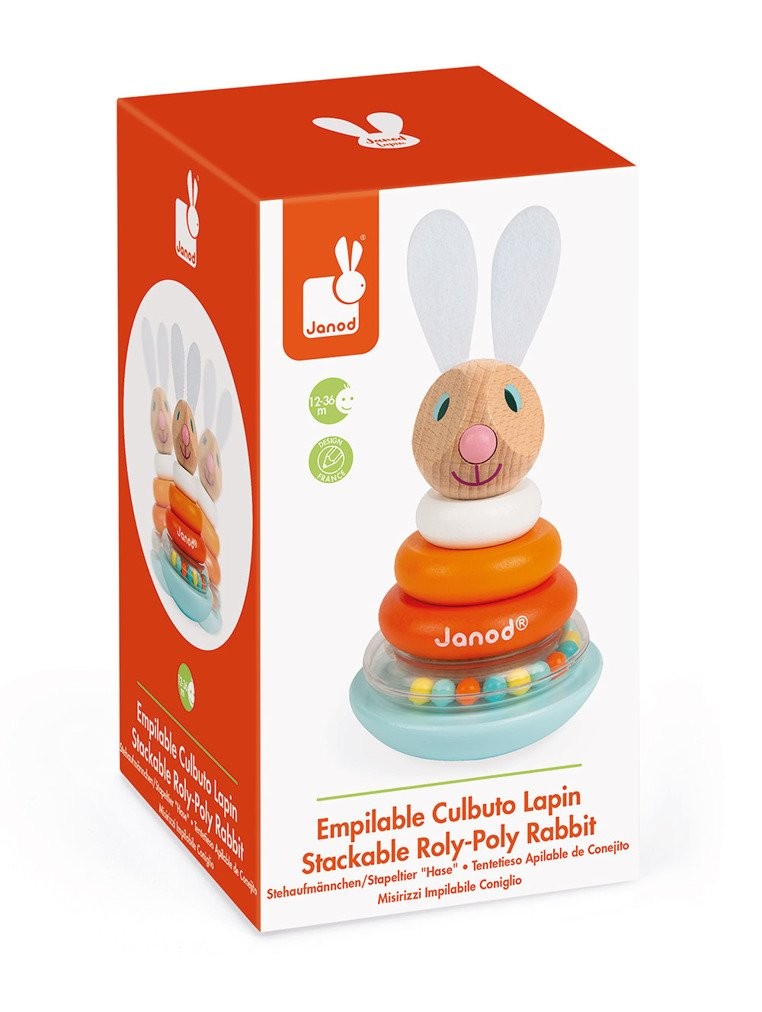 Janod, Układanka drewniana piramida wańka-wstańka Królik