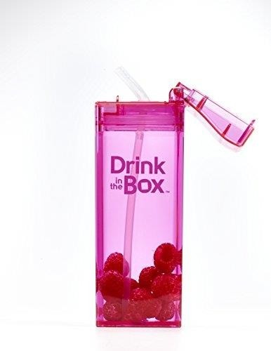 Drink In The Box, Bidon ze słomką pink 350ml