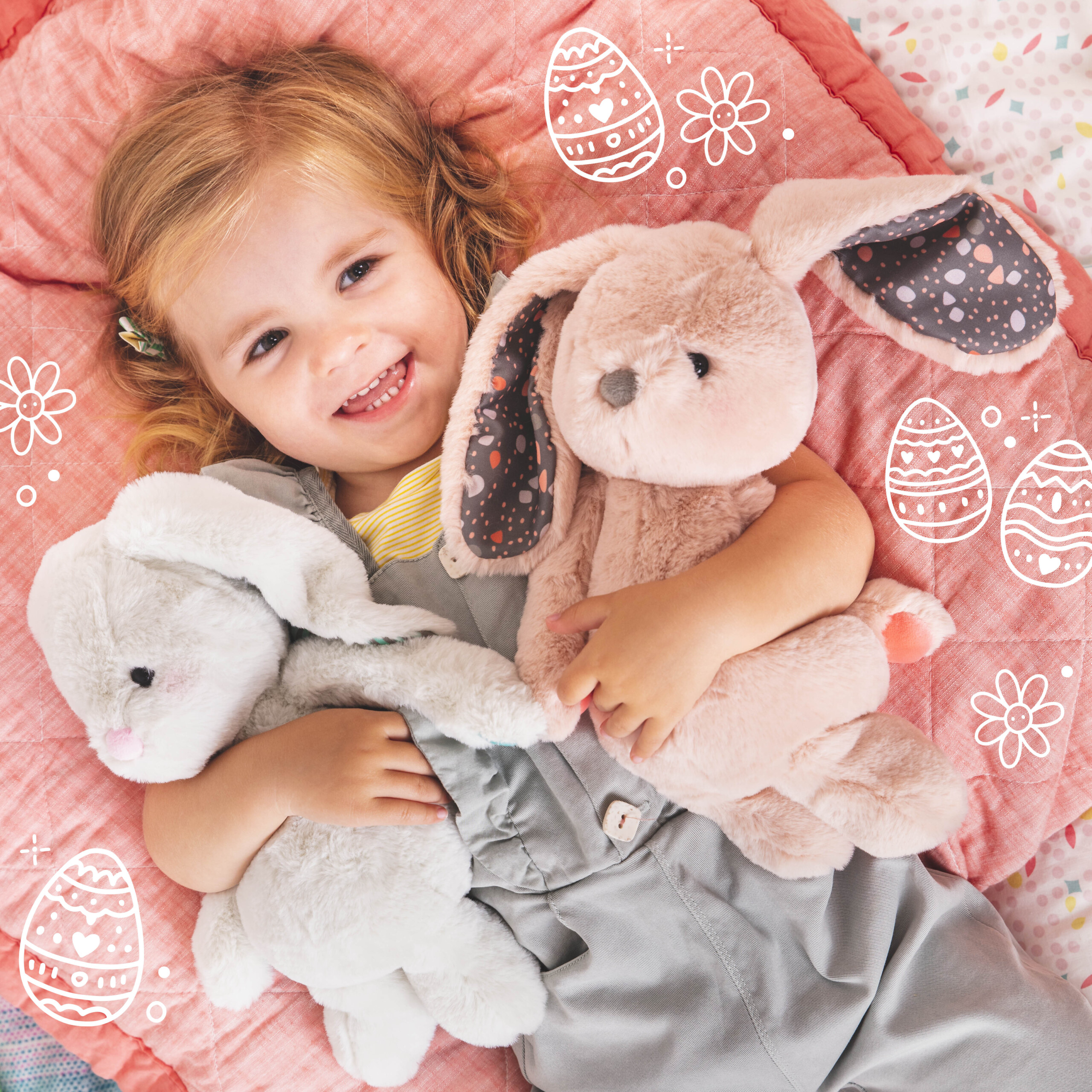 Btoys, Happy Hues – pluszowy KRÓLICZEK - Peppy-Mint