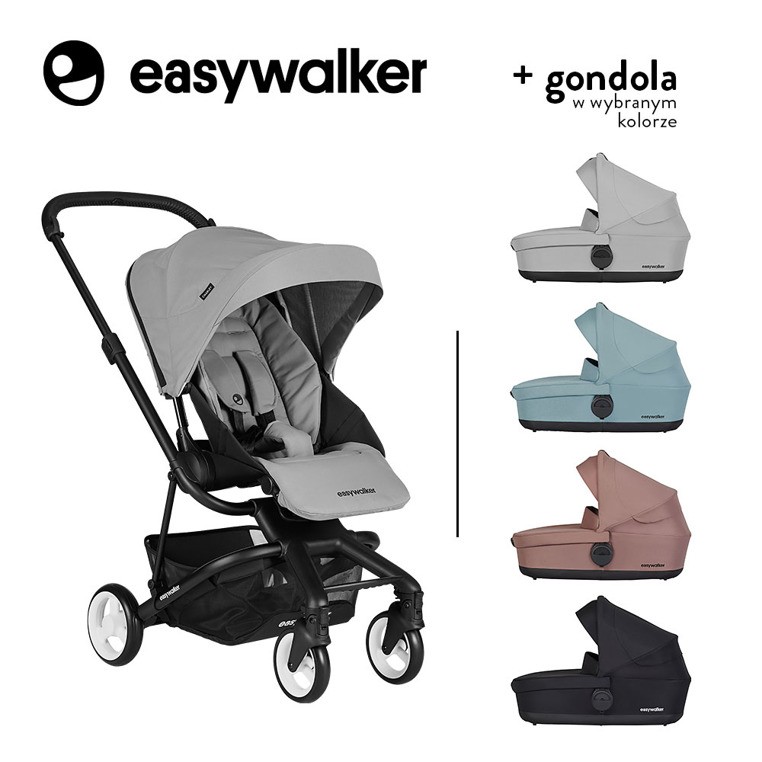 Easywalker, Charley Wózek głęboko-spacerowy Cloud Grey (zawiera stelaż i siedzisko z budką) Easywalker, Charley Wózek głęboko-spacerowy Cloud Grey (zawiera stelaż i siedzisko z budką)
