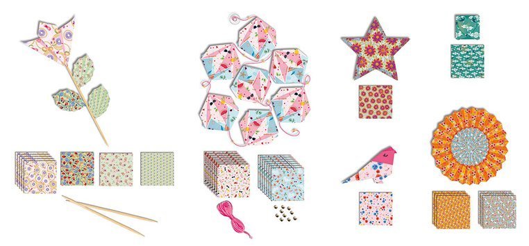 Janod, Zestaw kreatywny do tworzenia origami 7+ Janod, Zestaw kreatywny do tworzenia origami 7+
