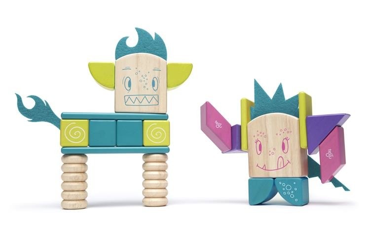 Tegu, Drewniane klocki magnetyczne STICKY MONSTERS Beans & Tumtum Tegu, Drewniane klocki magnetyczne STICKY MONSTERS Beans & Tumtum