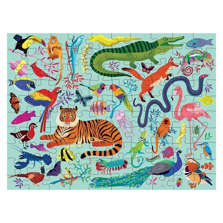Mudpuppy, Puzzle dwustronne Królestwo zwierząt 100 elementów 6+ Mudpuppy, Puzzle dwustronne Królestwo zwierząt 100 elementów 6+