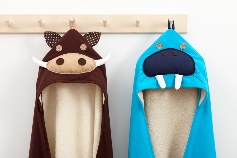 3 Sprouts Duży ręcznik z kapturkiem Guziec