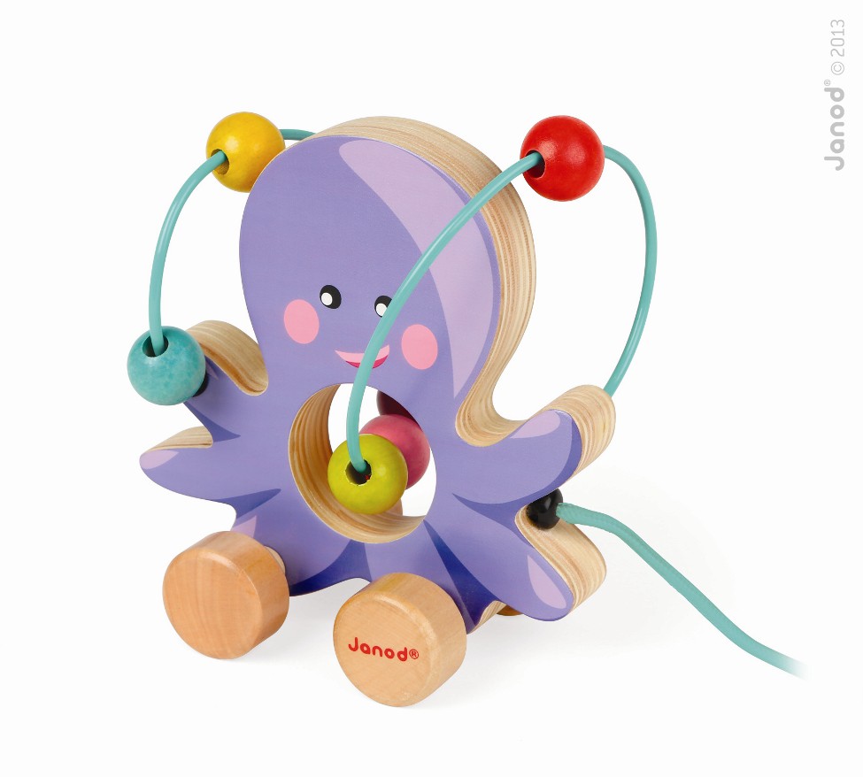 Janod, pętla edukacyjna mini zwierzątka do ciągnięcia