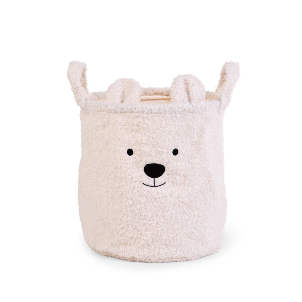 Childhome, Pluszowy pojemnik na zabawki 30 x 30 x 30 cm Teddy bear Off white Childhome, Pluszowy pojemnik na zabawki 30 x 30 x 30 cm Teddy bear Off white