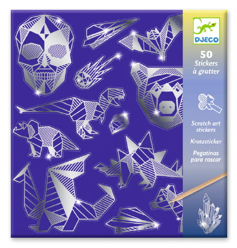 Djeco, Wydrapywanka- naklejki metaliczne IRON Djeco, Wydrapywanka- naklejki metaliczne IRON