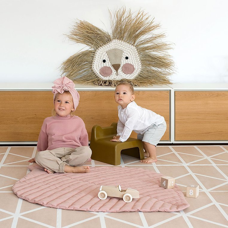 Toddlekind, Mata do zabawy z bawełny organicznej w kształcie liścia Leaf Mat Sea Shell