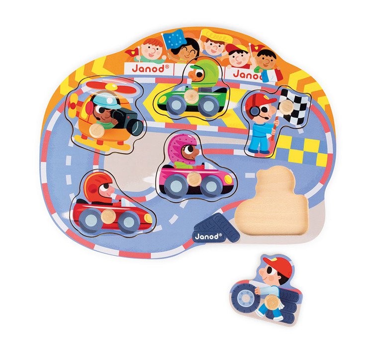 Janod, Puzzle drewniane Wesoły Wyścig