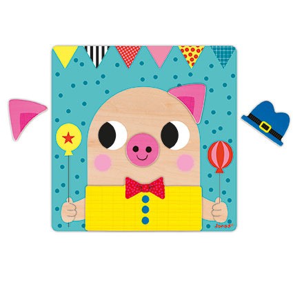 Janod, Układanka drewniana magnetyczna Zwierzątka