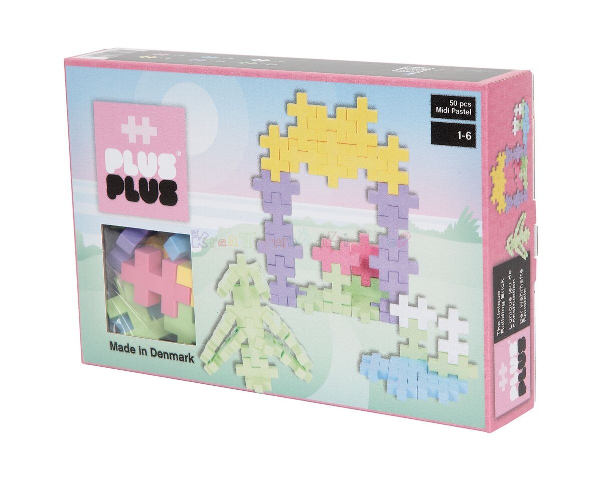 Plus-Plus, Midi 50 PASTEL MAŁY DOMEK Plus-Plus, Midi 50 PASTEL MAŁY DOMEK