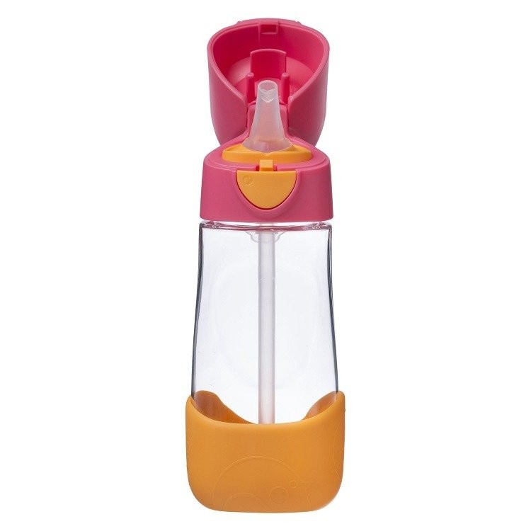 B.Box, Tritanowa butelka ze słomką 450 ml, strawberry shake B.Box, Tritanowa butelka ze słomką 450 ml, strawberry shake