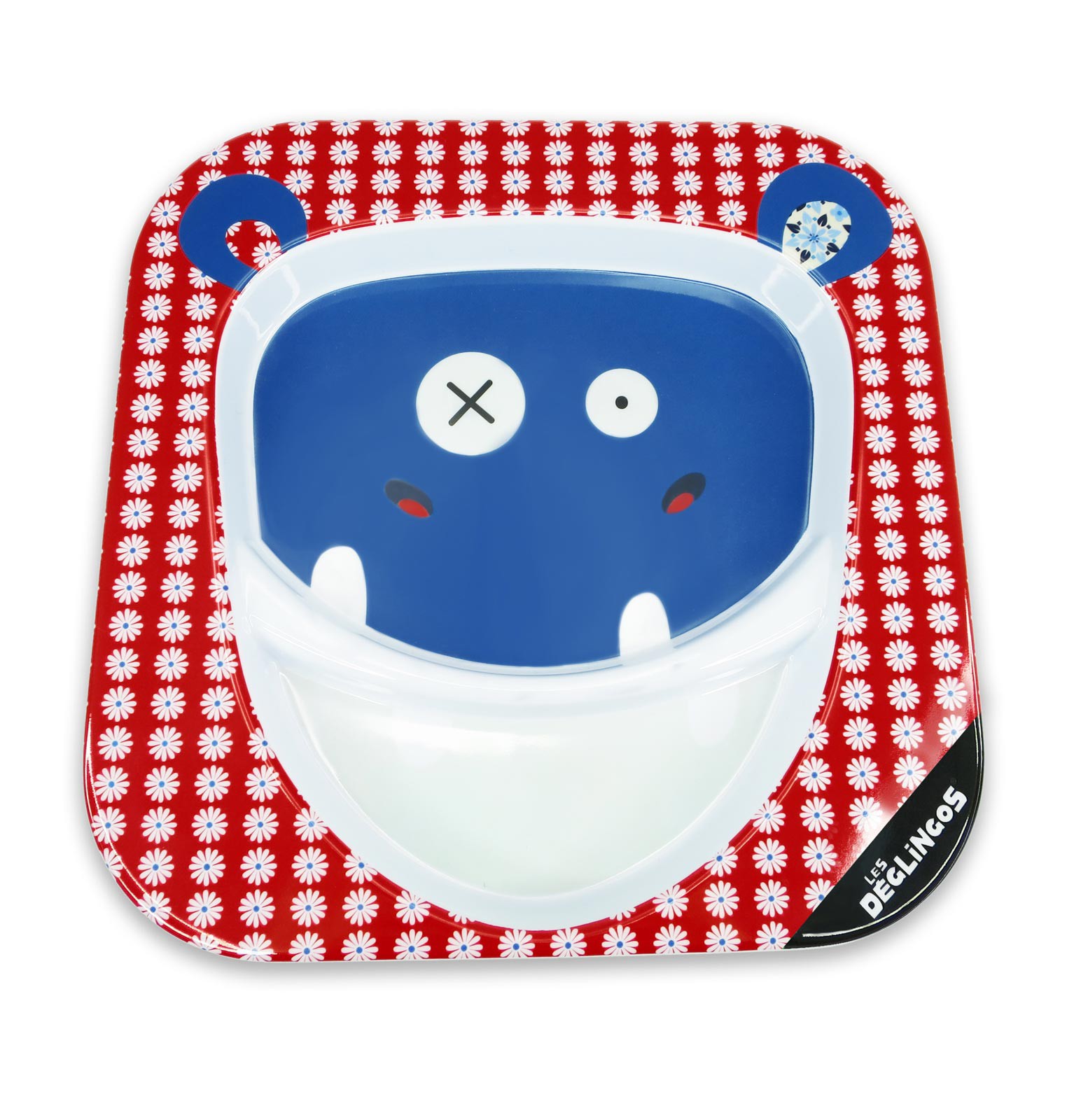 Les Deglingos, talerz z melaminy Hipopotam Hippipios