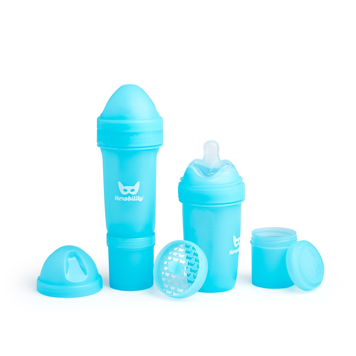 Herobility, Butelka antykolkowa Herobottle 240 ml, niebieska Herobility, Butelka antykolkowa Herobottle 240 ml, niebieska