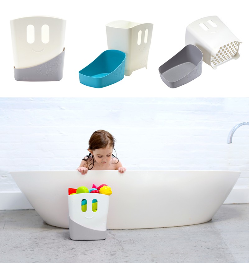 Ubbi, pojemnik 2 częściowy na zabawki kąpielowe - szary Ubbi, pojemnik 2 częściowy na zabawki kąpielowe - szary