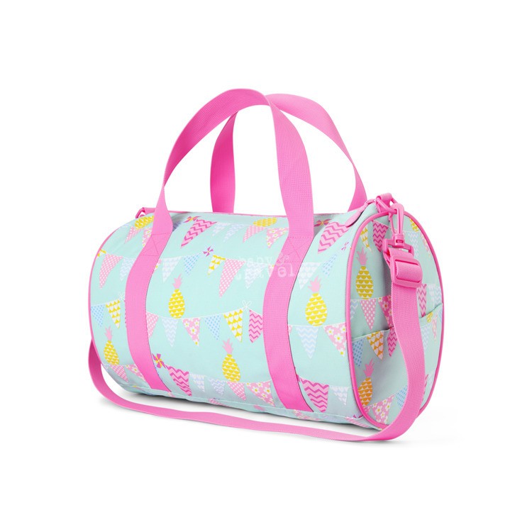 Podręczna torba miętowo-różowa w ananasy