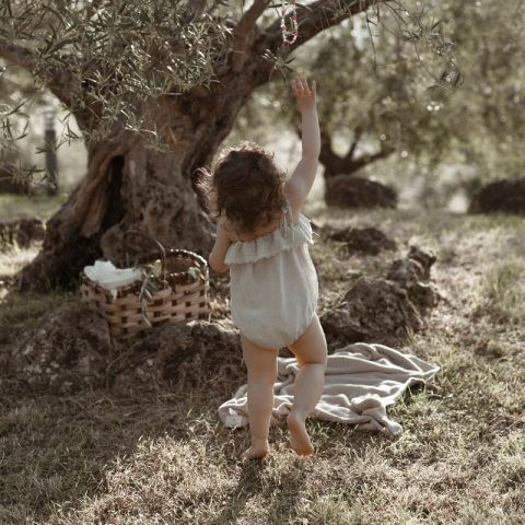 My Memi, Kocyk z bawełny organicznej 80x100 - light grey