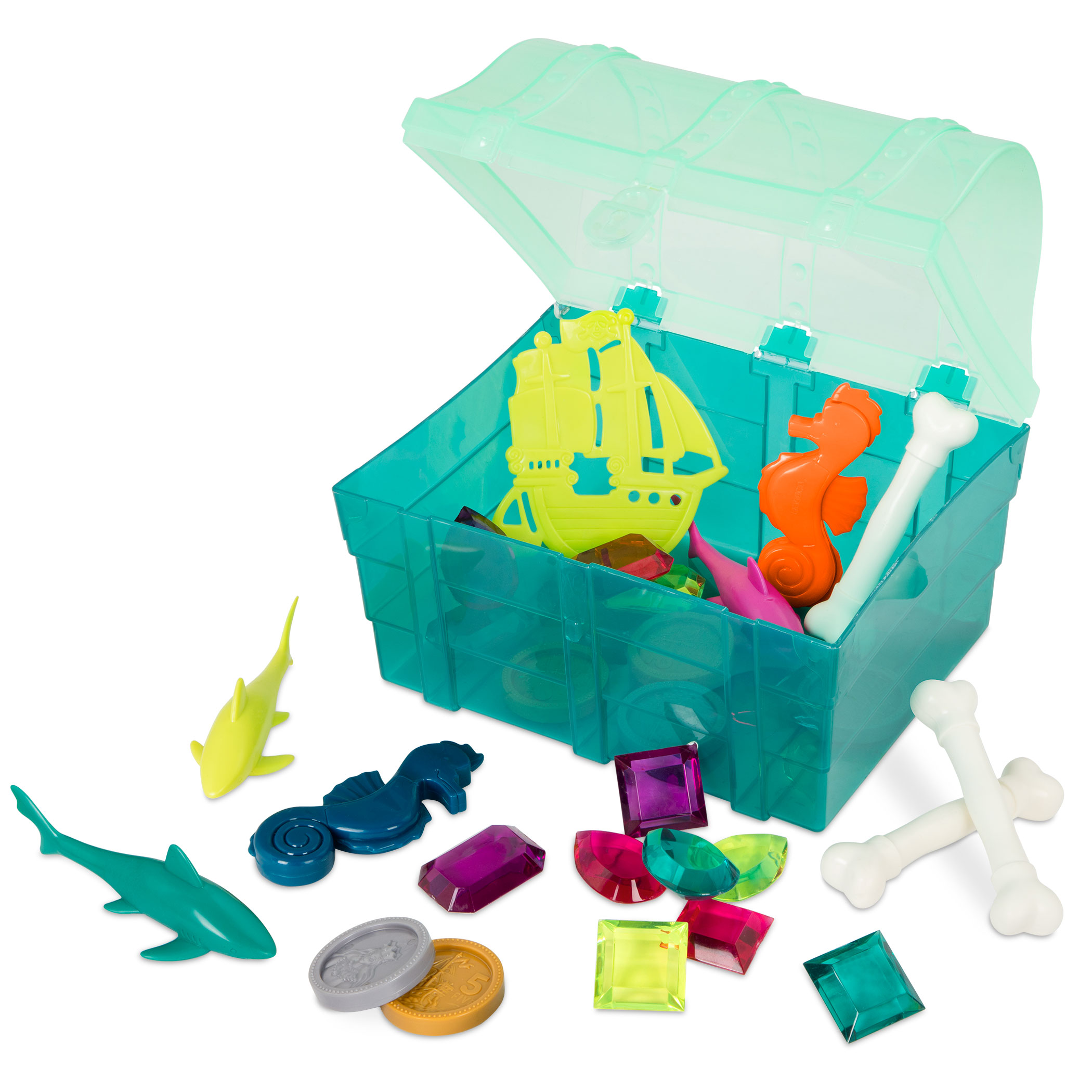 Btoys, Treasures Ahoy – Skarby Pirata – zestaw zabawek do wanny i basenu