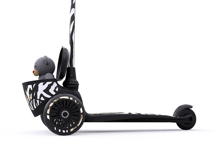 Scootandride, Highwaykick 2 Lifestyle Hulajnoga trójkołowa balansowa z zamykanym schowkiem 2+ Zebra Scootandride, Highwaykick 2 Lifestyle Hulajnoga trójkołowa balansowa z zamykanym schowkiem 2+ Zebra