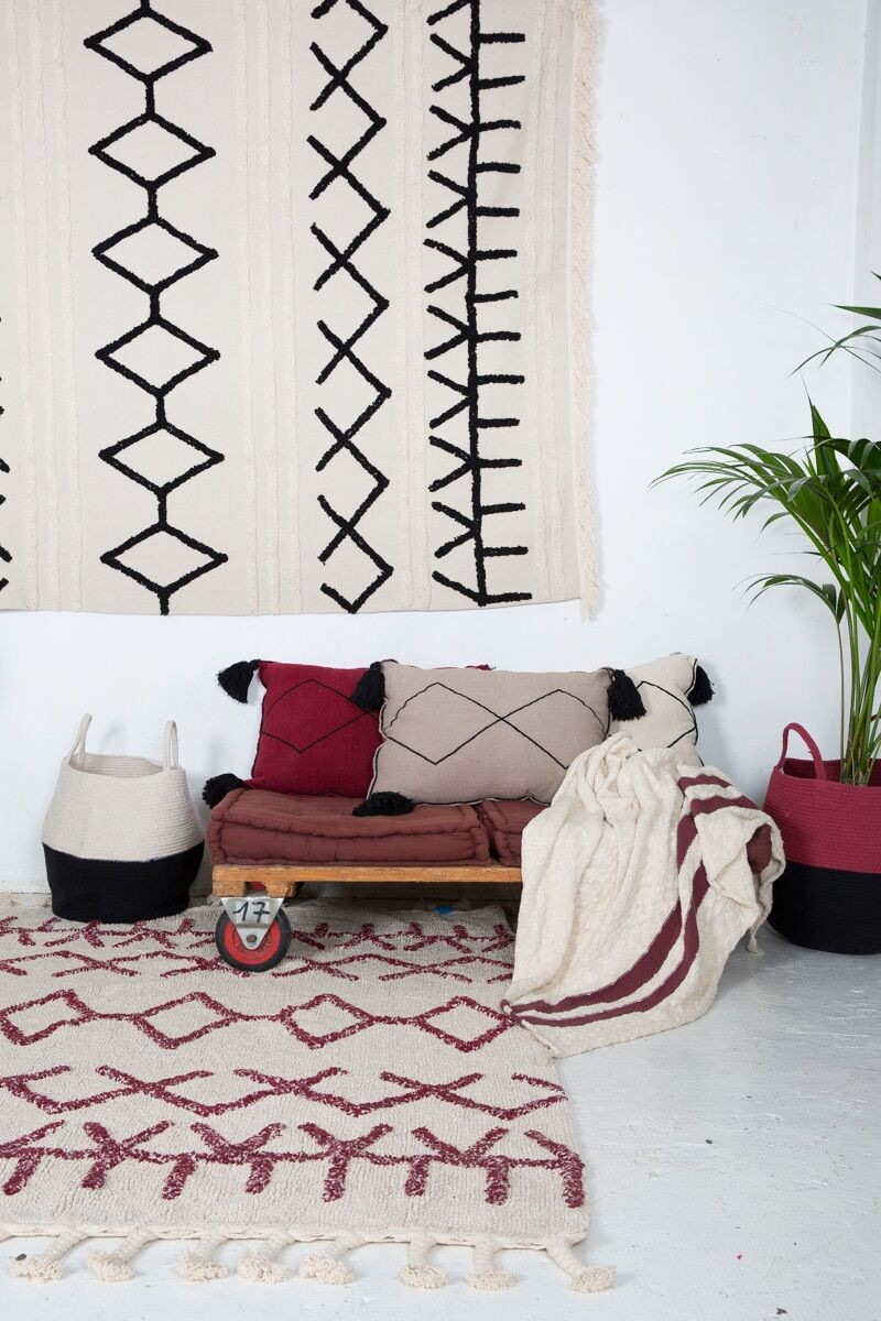 Lorena Canals, kosz ZOCO BLACK/AUBERGINE Lorena Canals, kosz ZOCO BLACK/AUBERGINE