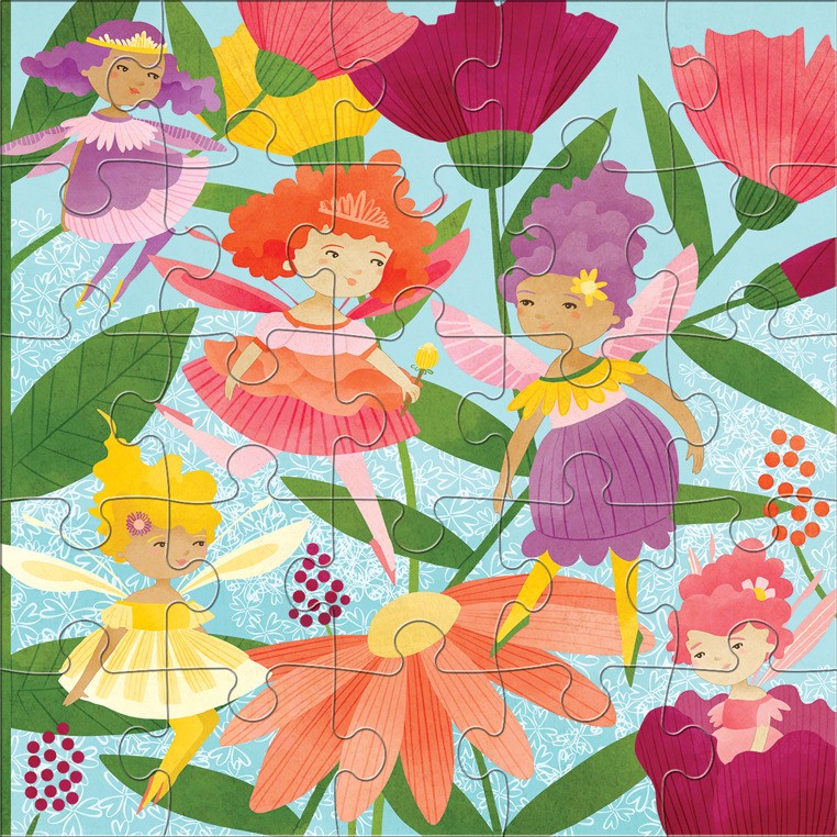 Mudpuppy, Puzzle podłogowe Jumbo Wróżki 25 elementów 2+