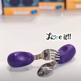 Nana's Manners, Widelec i łyżka sea Etap 2 12M+ - Purple Nana's Manners, Widelec i łyżka sea Etap 2 12M+ - Purple