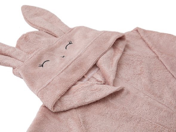 Bamboom - Szlafrok Bambusowy z Kapturkiem i Uszami, Różowy, 2-4l Bamboom - Szlafrok Bambusowy z Kapturkiem i Uszami, Różowy, 2-4l