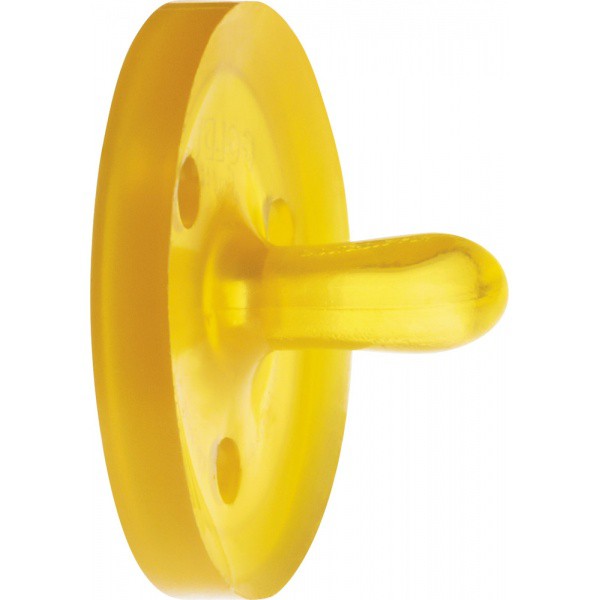 Ekologiczny kauczukowy smoczek uspokajacz - tradycyjny owalny XS 0 mcy bez uchwytu