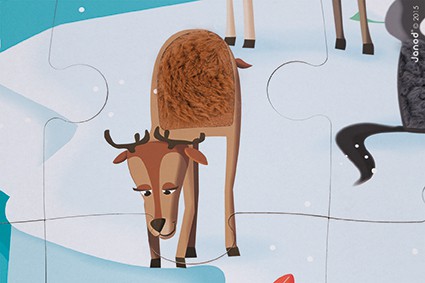 Janod, puzzle sensoryczne 20 elementów Lodowa kraina Janod, puzzle sensoryczne 20 elementów Lodowa kraina